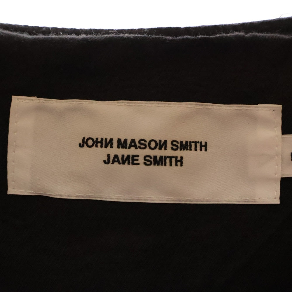 JOHN MASON SMITH(ジョン メイソン スミス) 24SS WASHED COTTON BROAD QUILTED VEST ウォッシュド コットン ブロード キルティングベスト ブラック 24SVE-#230S