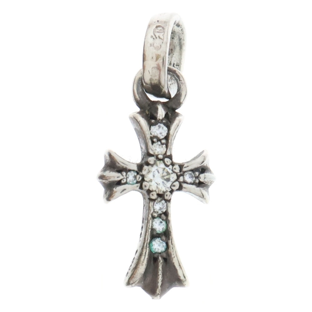 CHROME HEARTS(クロムハーツ) CRS BBYFAT P DMND ベイビーファットクロス PAVEダイヤ ペンダントトップ シルバー BCA234