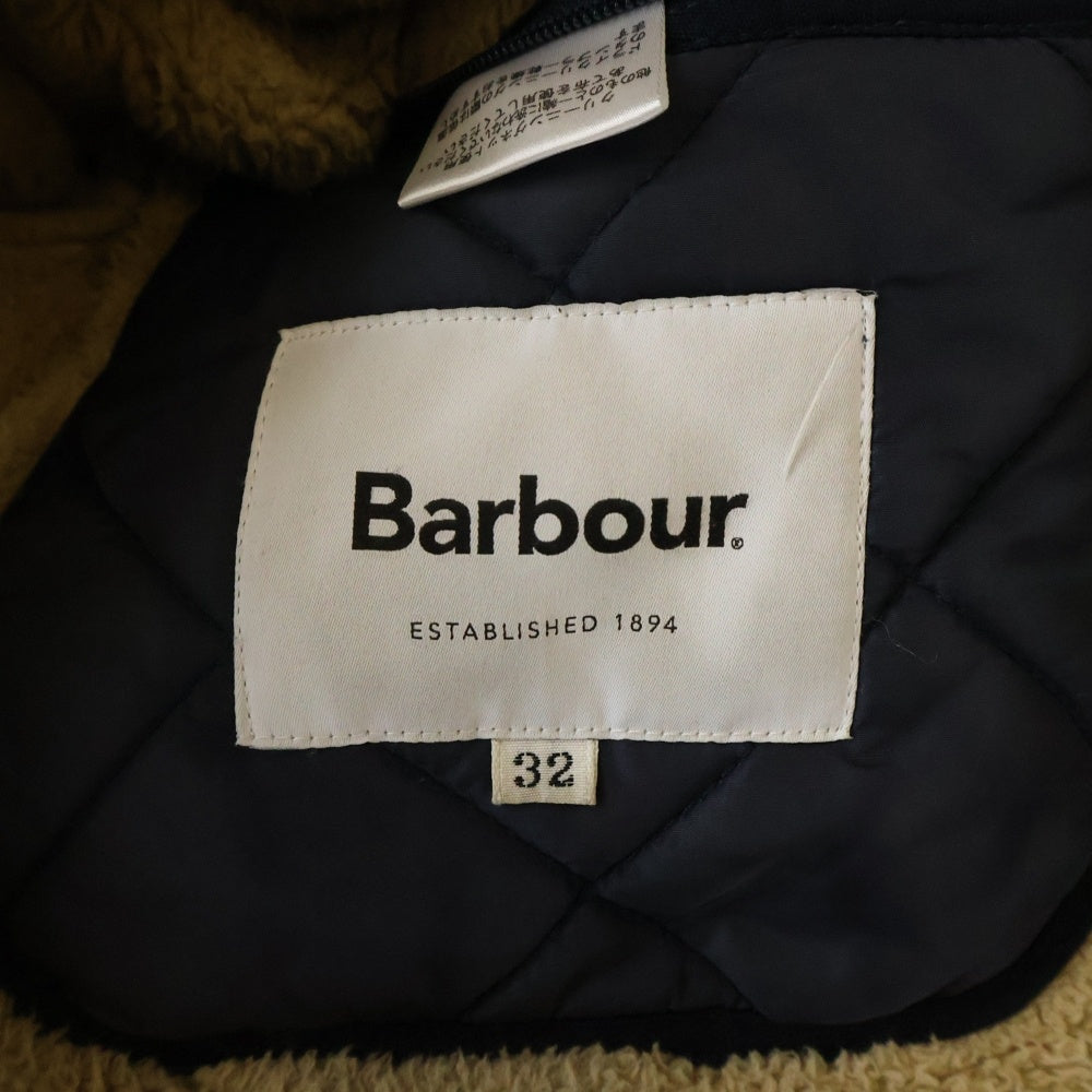 Barbour(バブアー) ロゴピンズ付き フーデッド 中綿キルティングコート 裏起毛 ネイビー レディース 1802178
