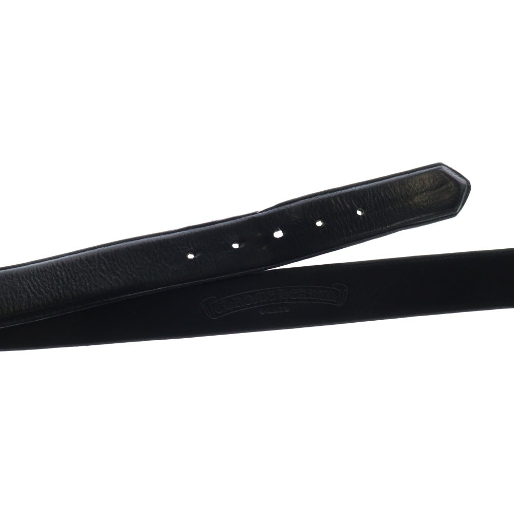 CHROME HEARTS(クロムハーツ) BLT ROLLER 3PC 3PC ケルティックローラーバックル レザーベルト ブラック/シルバー
