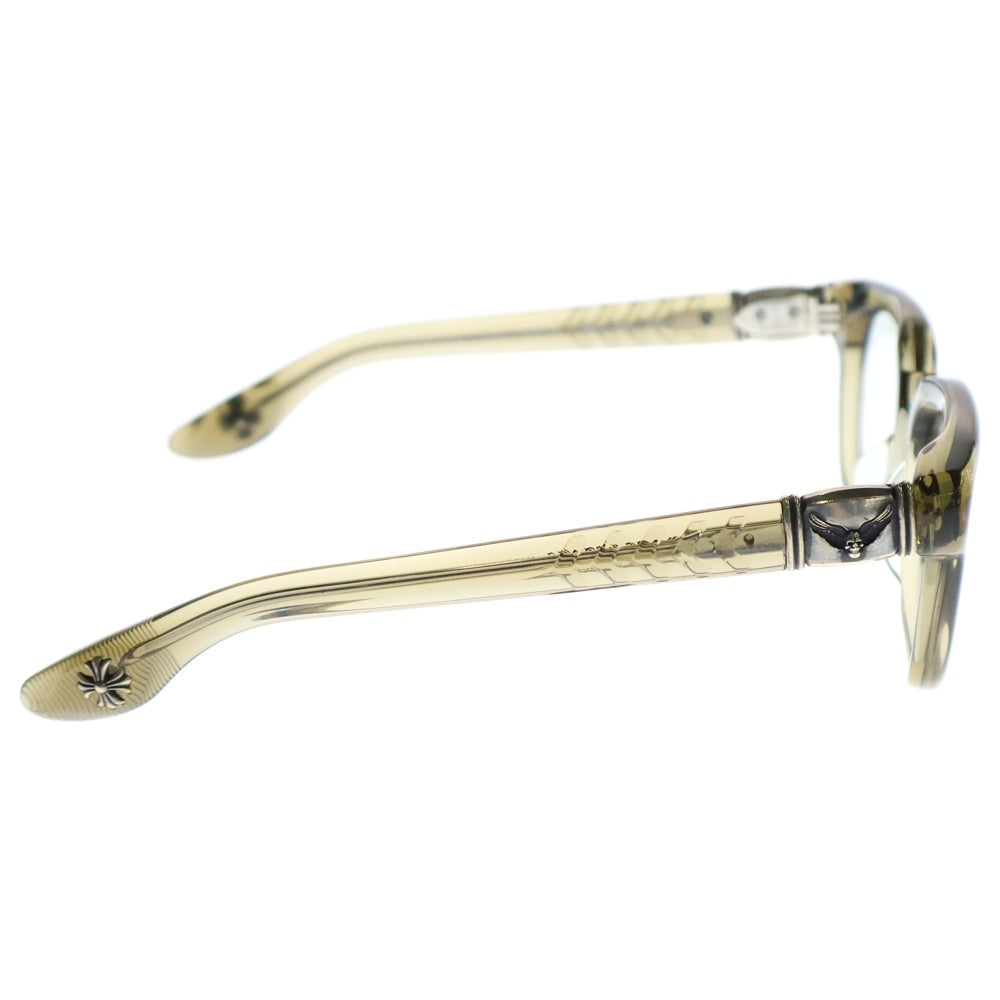 CHROME HEARTS(クロムハーツ) FOTI WELL HELL YEAH フォティ ウェリントン クリアフレーム サングラス メガネ 眼鏡 カーキ