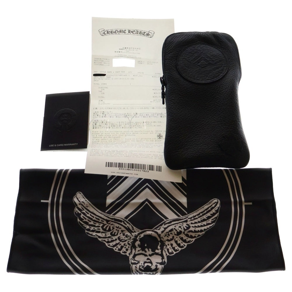CHROME HEARTS(クロムハーツ) FOTI WELL HELL YEAH フォティ ウェリントン クリアフレーム サングラス メガネ 眼鏡 カーキ