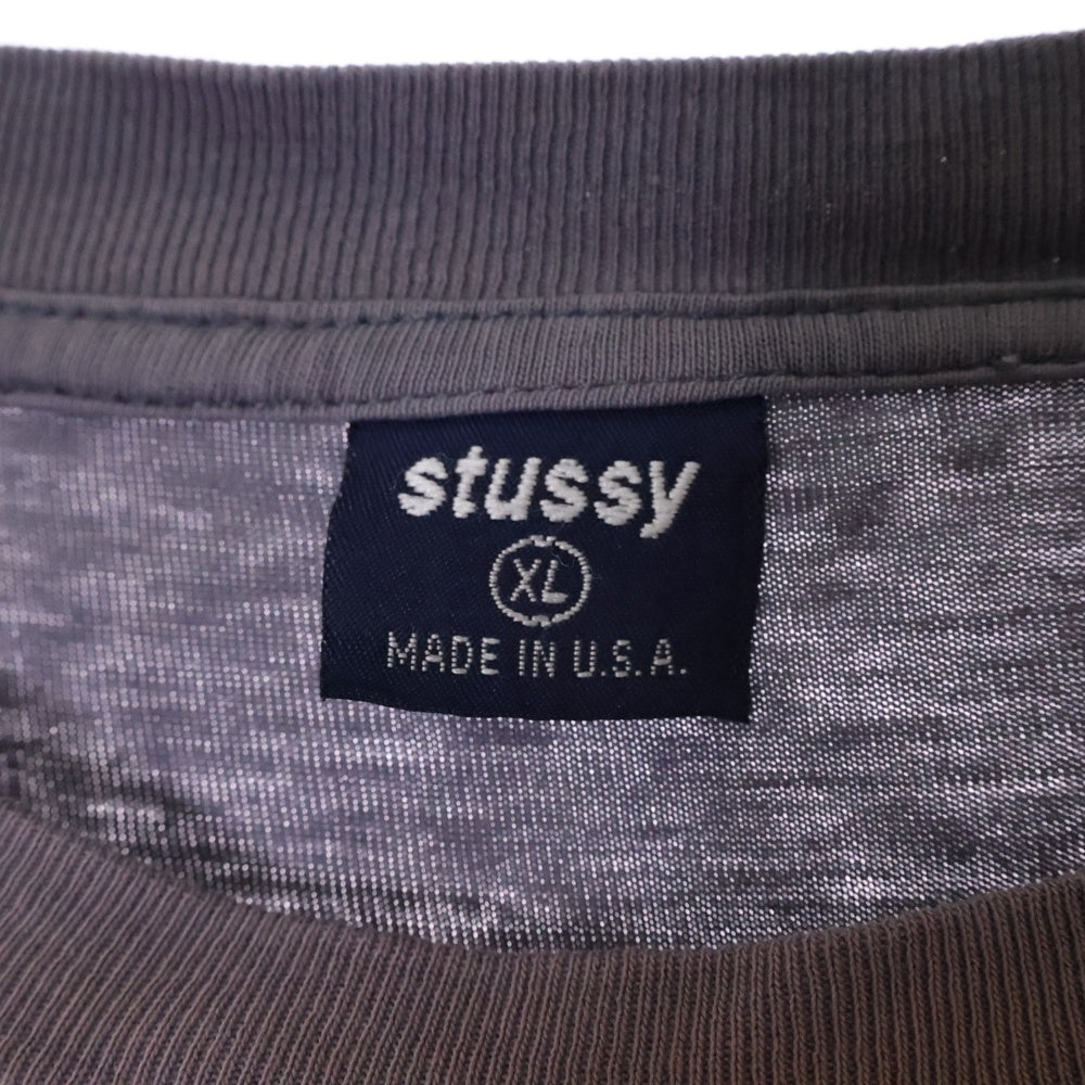 STUSSY(ステューシー) 90s VINTAGE 紺タグ オールド ロゴプリントTシャツ ネイビー