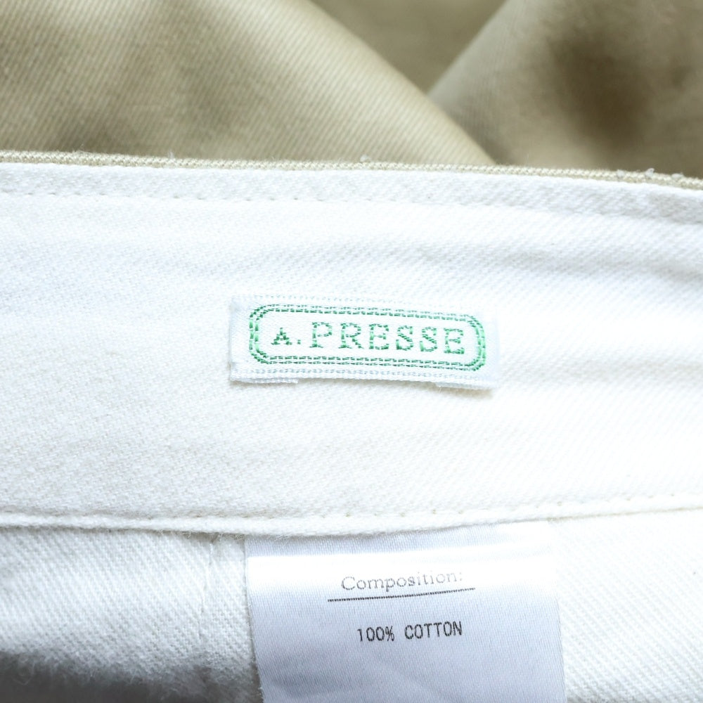 A.PRESSE(アプレッセ) Vintage US ARMY Chino Trousers ヴィンテージ加工 ユーエスアーミー チノトラウザー パンツ ベージュ 22AAP-04-09M