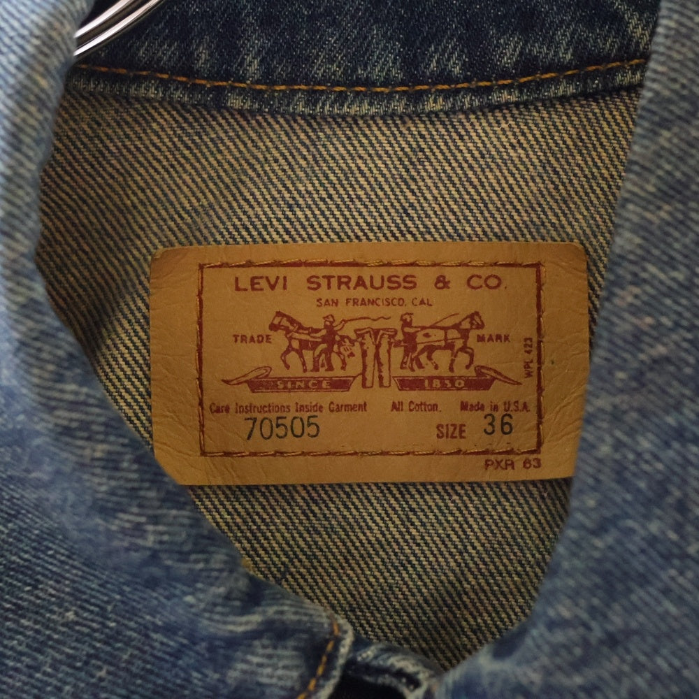 Levi's(リーバイス) 90S VINTAGE 70505 USA製 4th ボタン裏715 スモールe デニムジャケット インディゴ