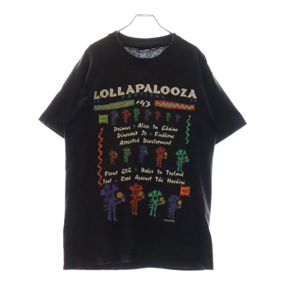 VINTAGE(ヴィンテージ) 90S VINTAGE LOLLAPALOOZA GIANT ヴィンテージ USA製 ロラパルーザ 両面プリント フェス 半袖Tシャツ カットソー ブラック
