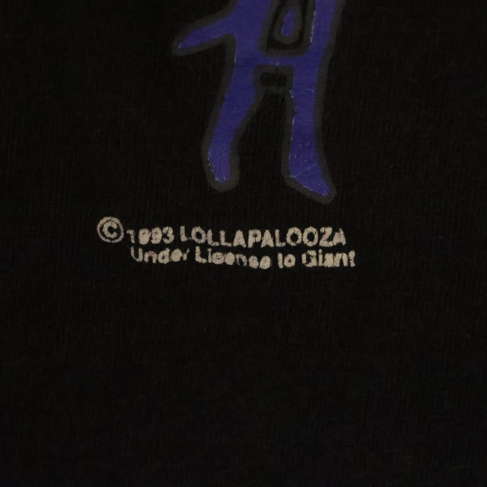 VINTAGE(ヴィンテージ) 90S VINTAGE LOLLAPALOOZA GIANT ヴィンテージ USA製 ロラパルーザ 両面プリント フェス 半袖Tシャツ カットソー ブラック