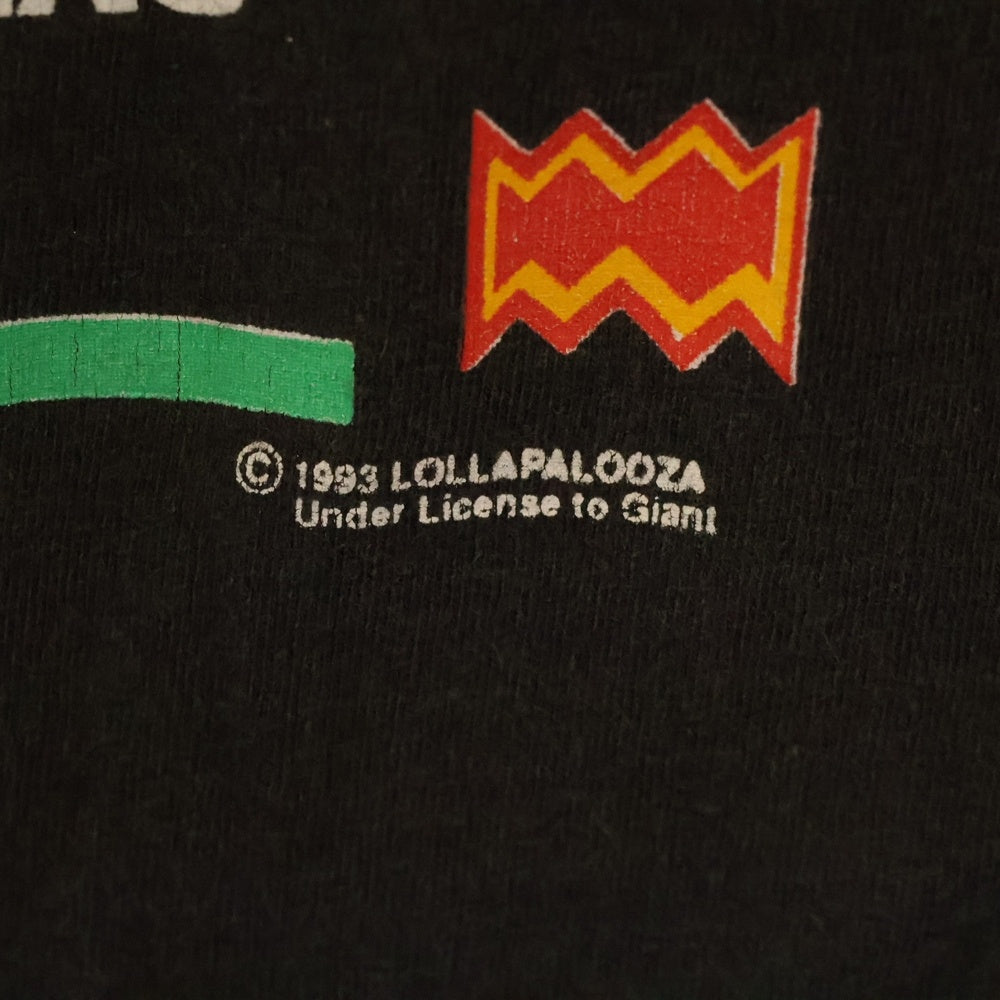 VINTAGE(ヴィンテージ) 90S VINTAGE LOLLAPALOOZA GIANT ヴィンテージ USA製 ロラパルーザ 両面プリント フェス 半袖Tシャツ カットソー ブラック