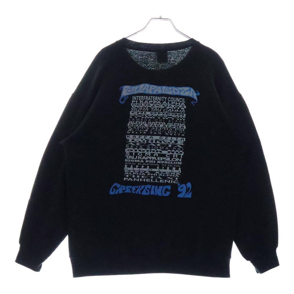 VINTAGE(ヴィンテージ) 90S VINTAGE LOLLAPALOOZA 1992 JERZEES ヴィンテージ USA製 ロラパルーザ 両面プリント クルーネック スウェット トレーナー ブラック