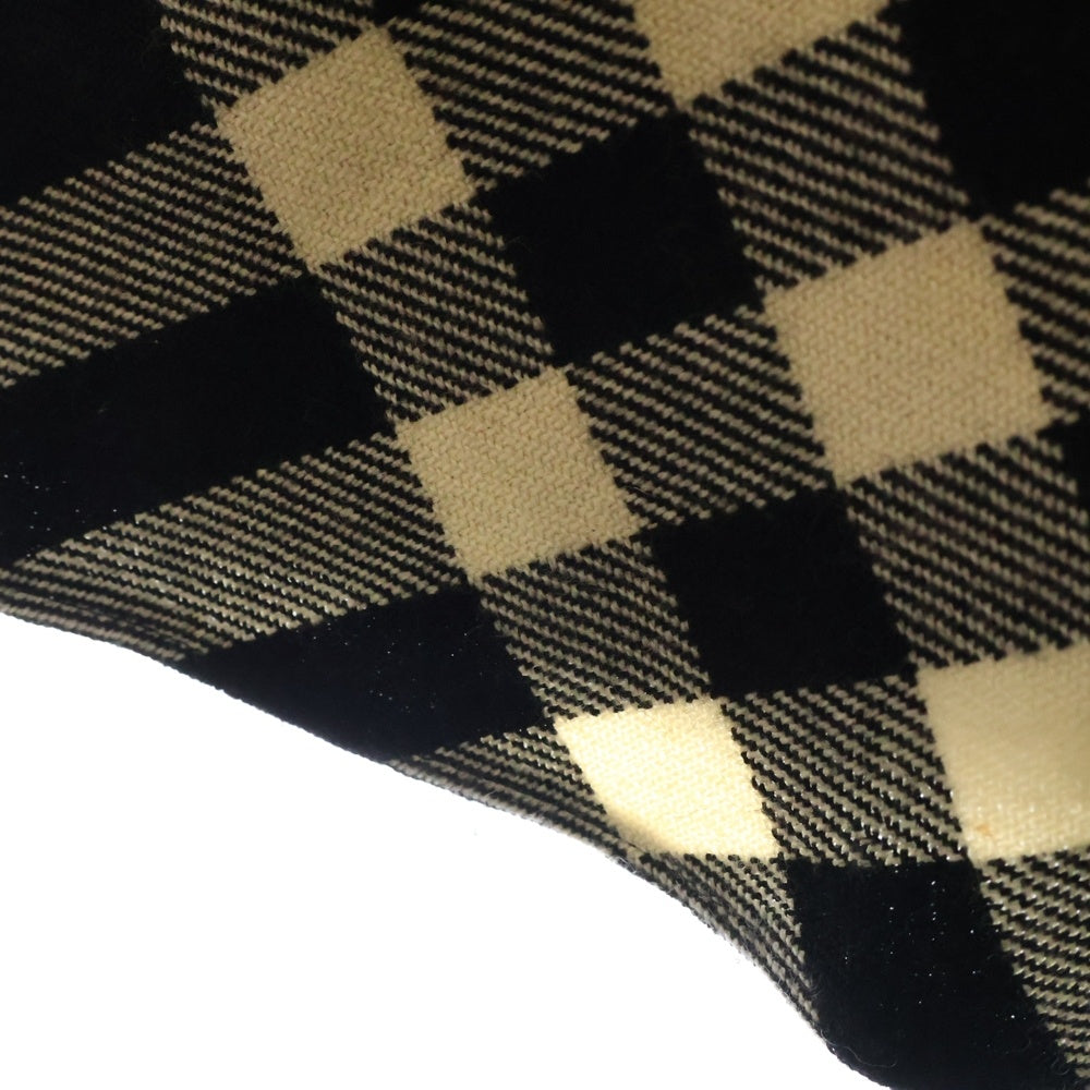 BURBERRY LONDON(バーバリーロンドン) チェック柄 ウール フレア ミドルスカート ブラック/ベージュ レディース FX043-006-09
