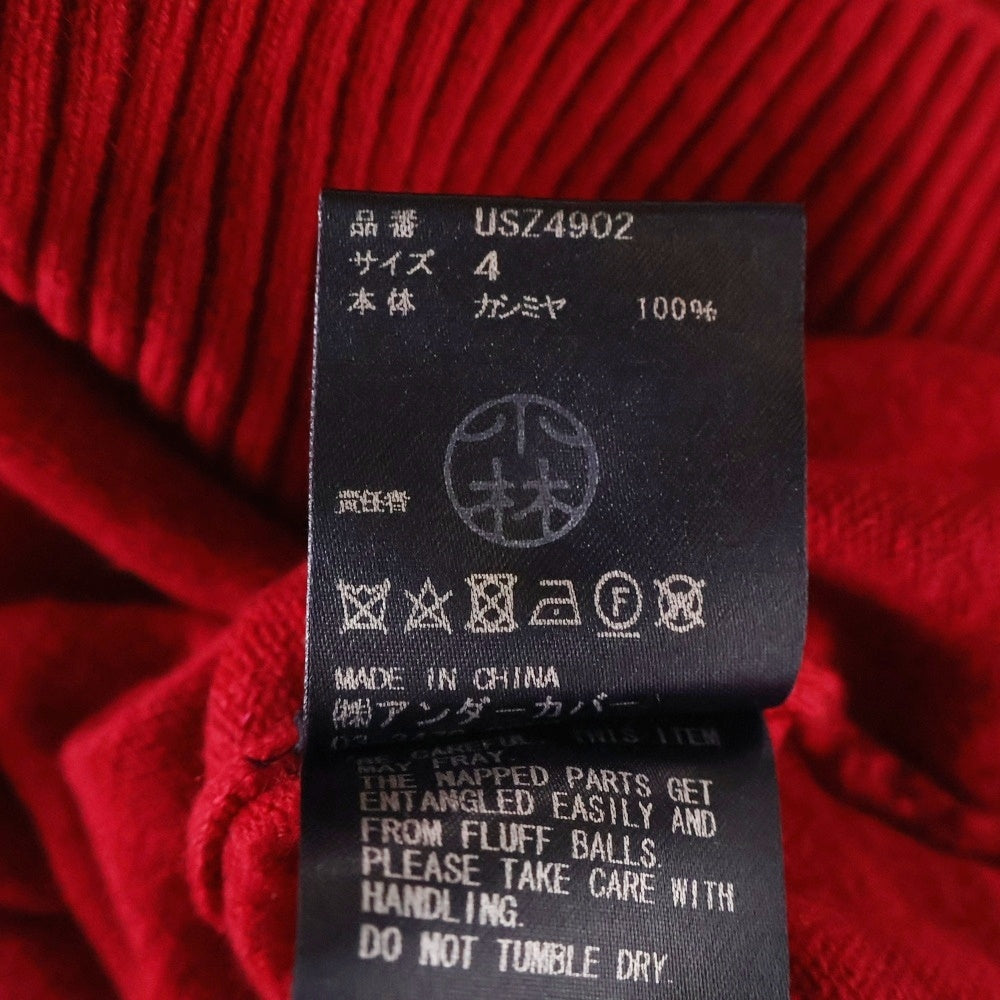 UNDERCOVER(アンダーカバー) 20AW ×THE SHEPHERD ザシェパード フロント刺繍 カシミアニットセーター レッド USZ4902