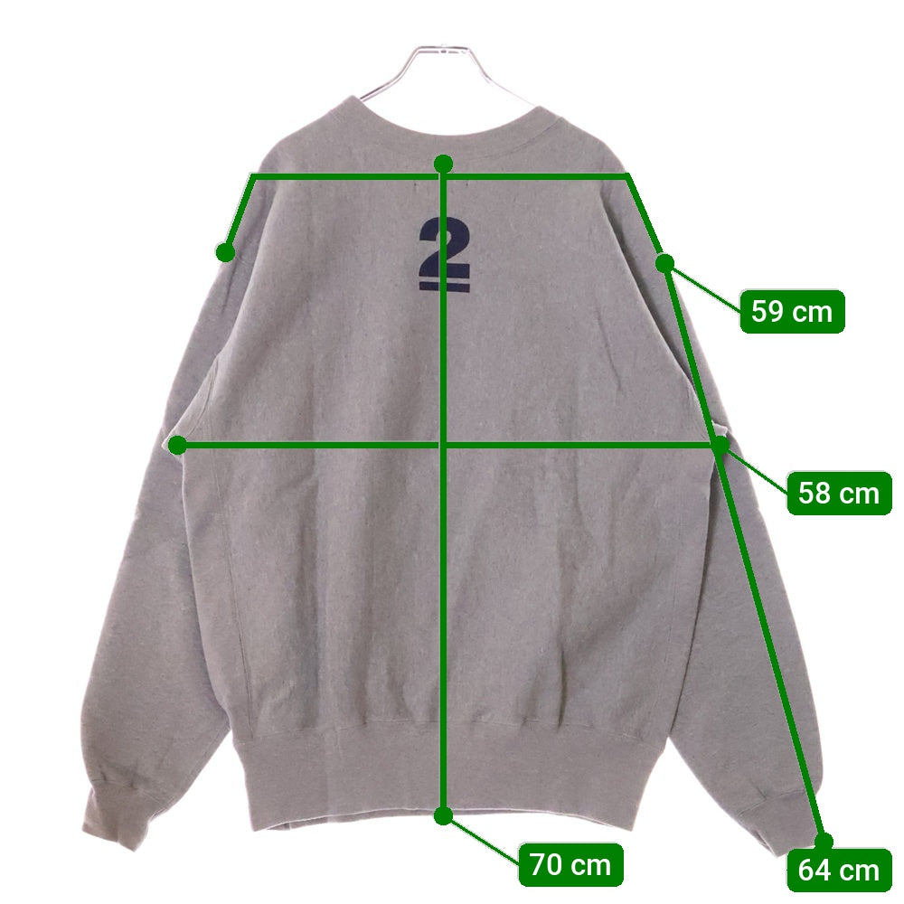 UNDERCOVER(アンダーカバー) ×HUMAN MADE LAST ORGY 2 SWEATSHIRT ヒューマンメイド ラストオージー 両面プリント クルーネックスウェットトレーナー グレー UC1B9806