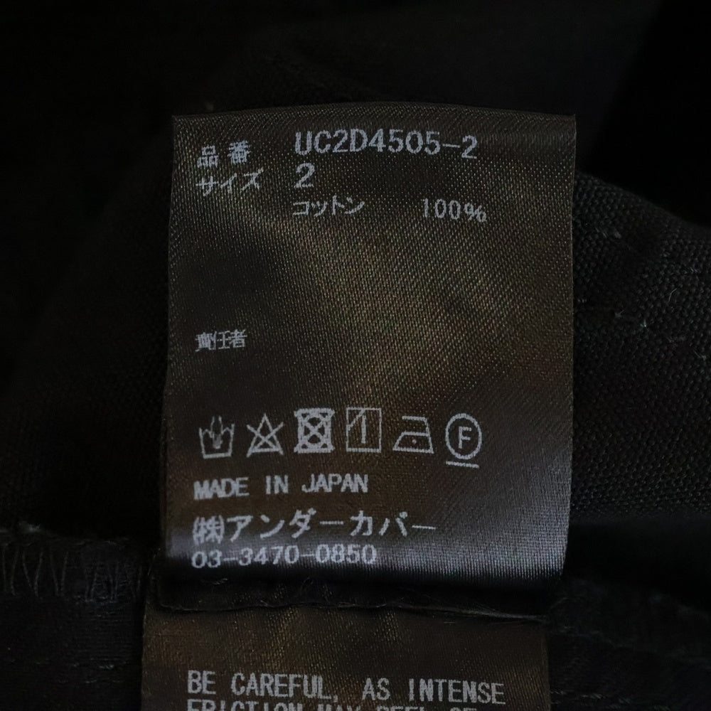 UNDERCOVER(アンダーカバー) 24AW スケッチ総柄 C強撚ダック地 タックイージーパンツ ブラック UC2D4505-2