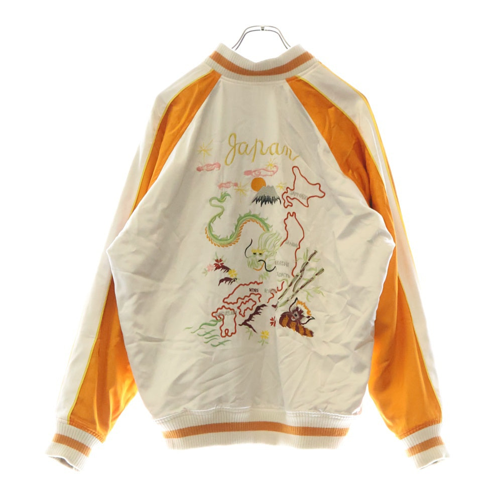 KENZO(ケンゾー) 22AW REVERSIBLE BOMBER JACKET リバーシブル ボンバー ジャケット スカジャン ブルゾン ブラウン/ホワイト FC65BL 1369RJ