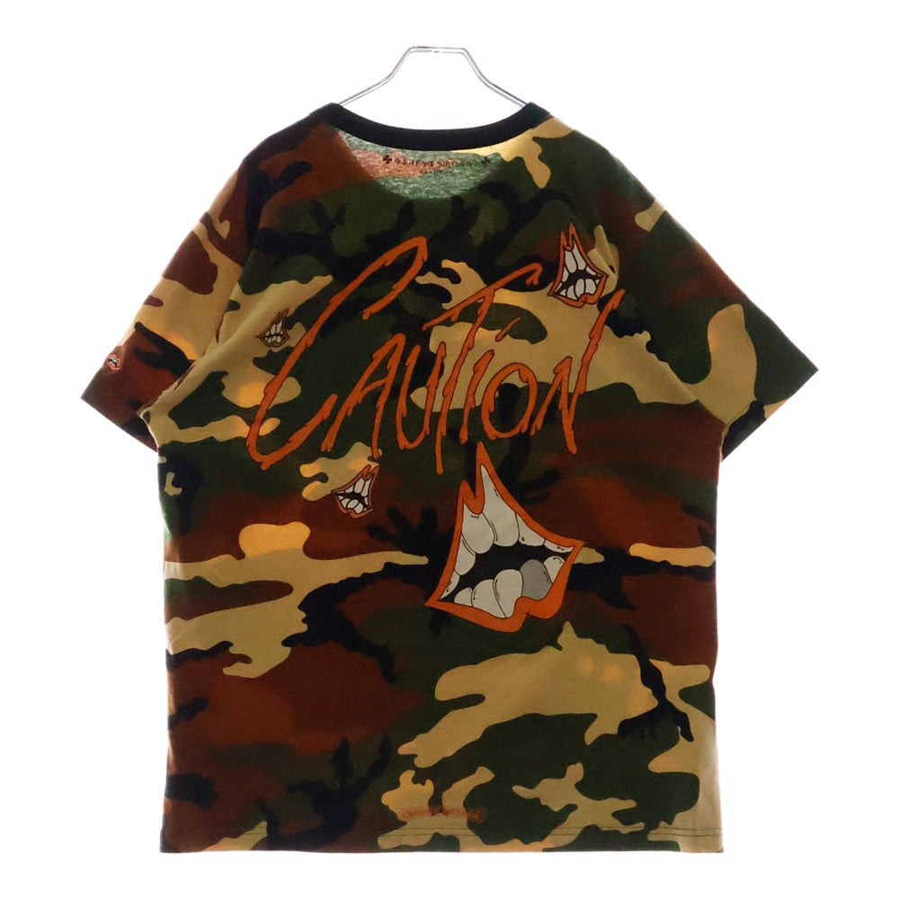 CHROME HEARTS(クロムハーツ) ×MATTY BOY PPO CAUTION T-SHRT マッティボーイ プロコーション 迷彩柄 両面プリントTシャツ 半袖クルーネックカットソー マルチカラー