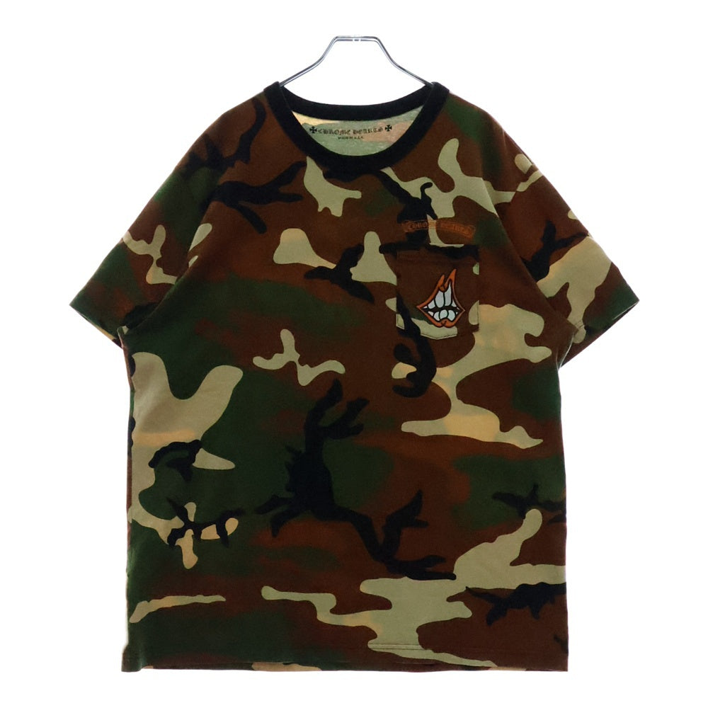 CHROME HEARTS(クロムハーツ) ×MATTY BOY PPO CAUTION T-SHRT マッティボーイ プロコーション 迷彩柄 両面プリントTシャツ 半袖クルーネックカットソー マルチカラー