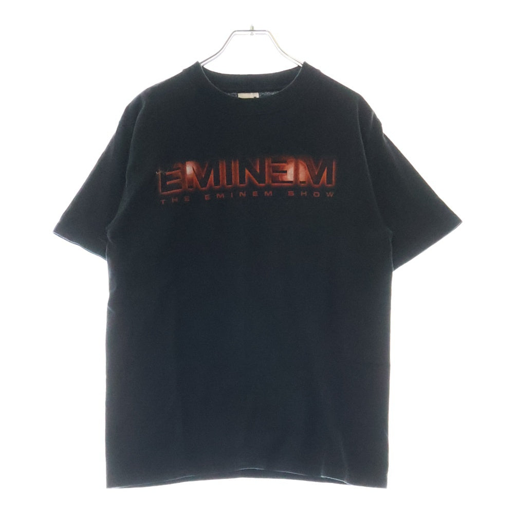 VINTAGE(ヴィンテージ) 00S VINTAGE EMINEM 2002 THE EMINEM SHOW TEE ヴィンテージ エミネム ザ エミネム ショー フロントプリント クルーネック 半袖Tシャツ カットソー ブラック