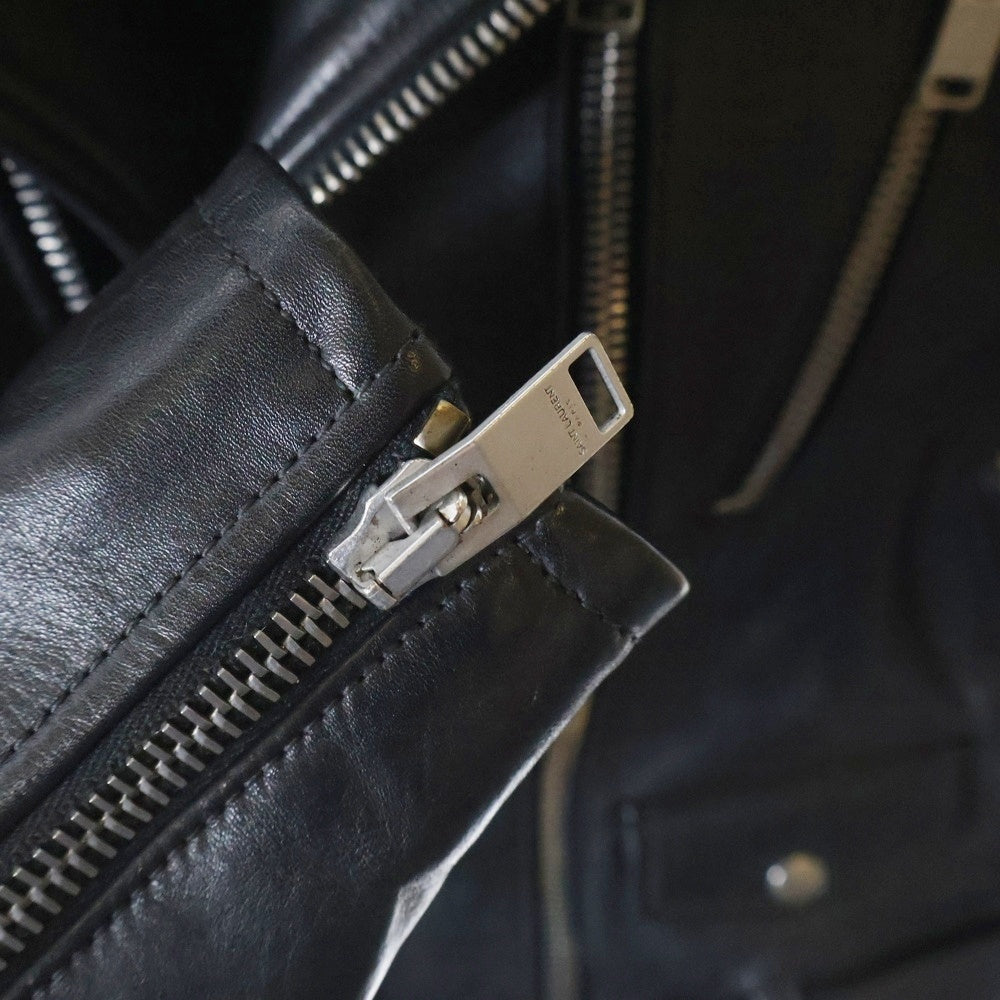 SAINT LAURENT PARIS(サンローランパリ) 13AW L17 クラシックモーターサイクル カウレザー ダブルライダースジャケット ブラック 330462 Y5CG1