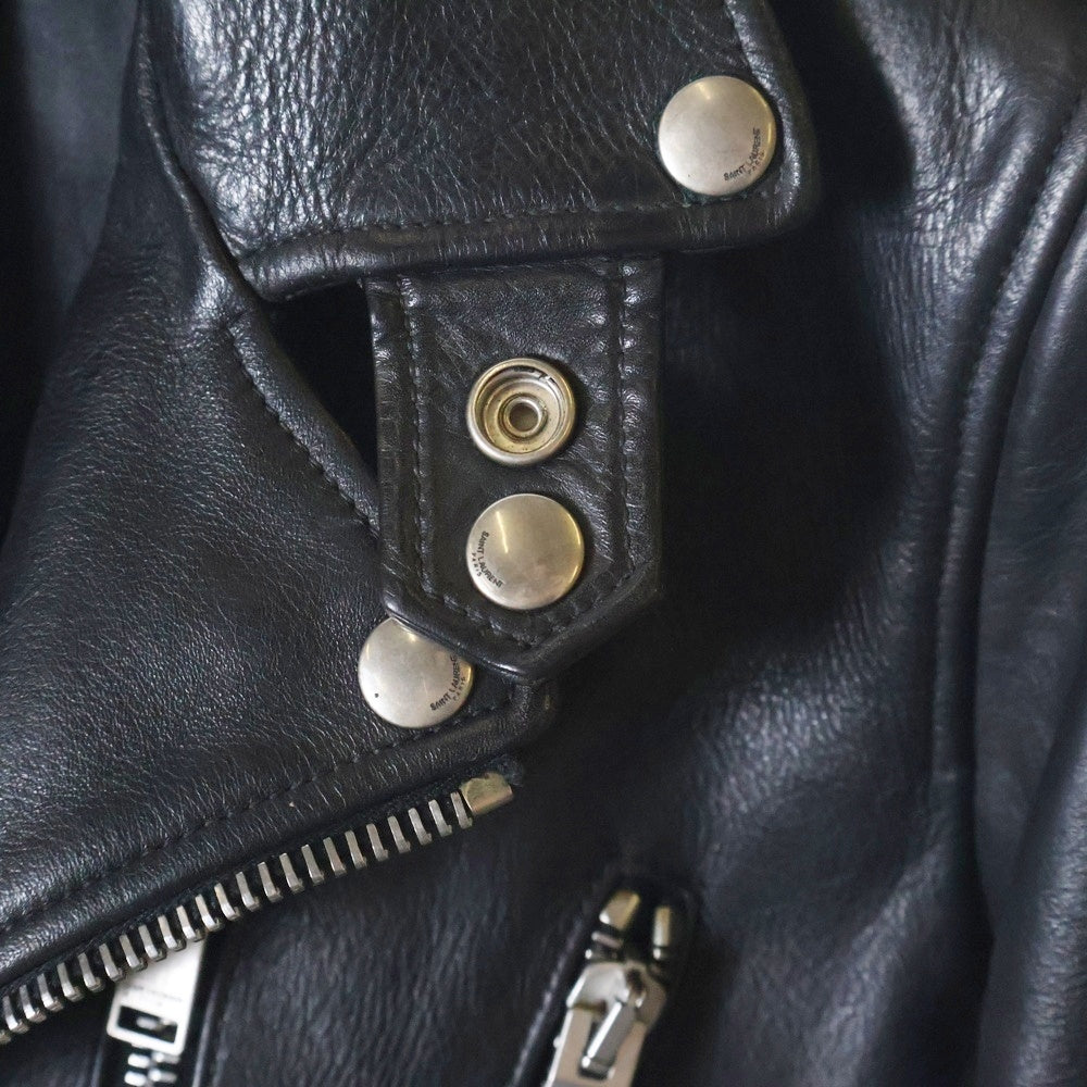 SAINT LAURENT PARIS(サンローランパリ) 13AW L17 クラシックモーターサイクル カウレザー ダブルライダースジャケット ブラック 330462 Y5CG1