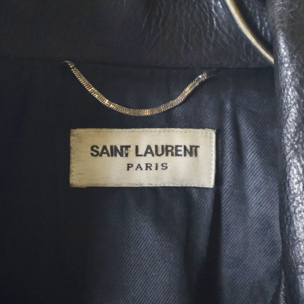 SAINT LAURENT PARIS(サンローランパリ) 13AW L17 クラシックモーターサイクル カウレザー ダブルライダースジャケット ブラック 330462 Y5CG1