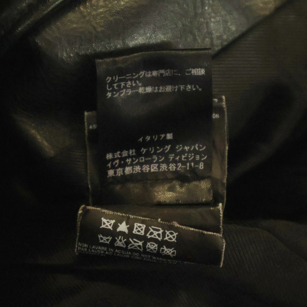 SAINT LAURENT PARIS(サンローランパリ) 13AW L17 クラシックモーターサイクル カウレザー ダブルライダースジャケット ブラック 330462 Y5CG1
