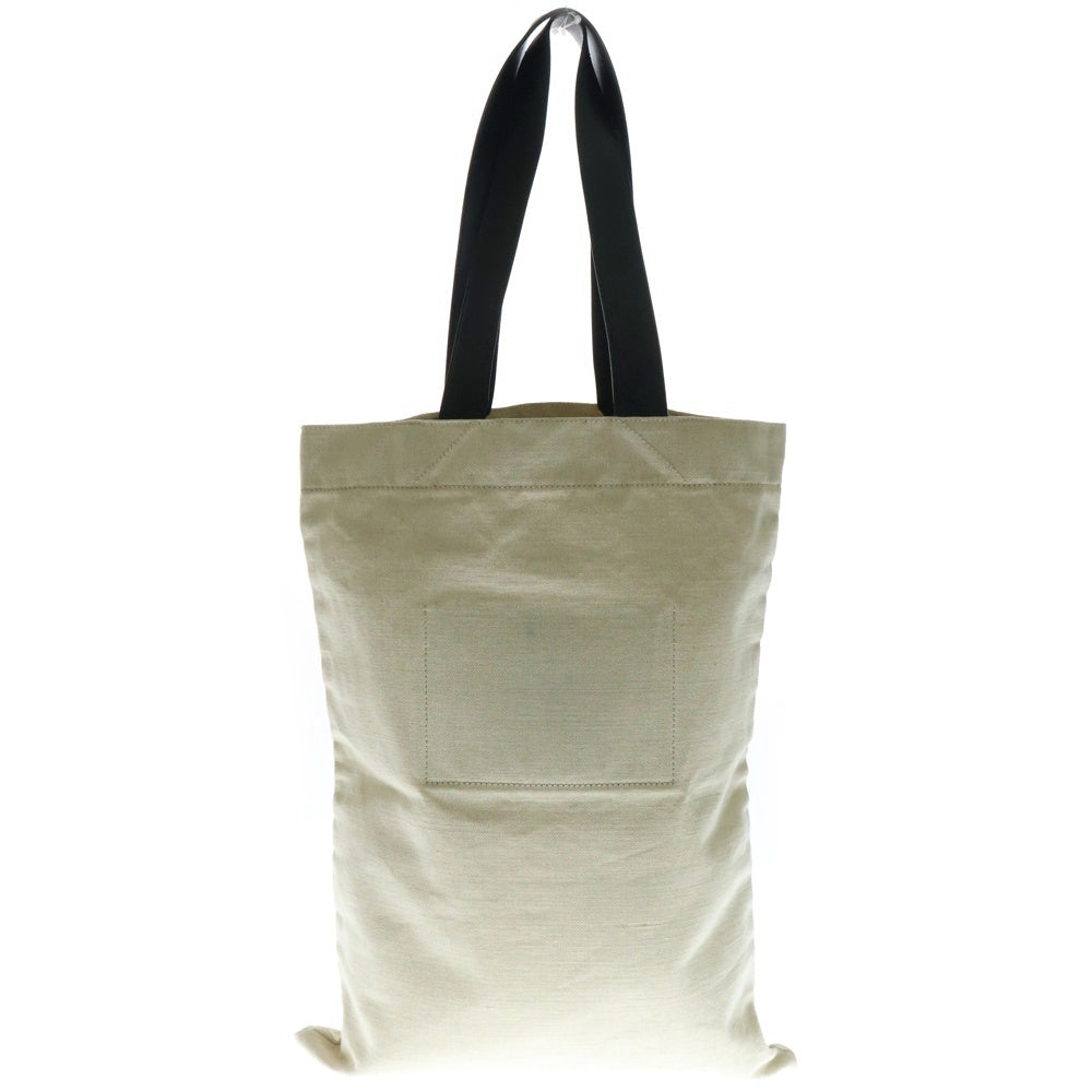 JIL SANDER(ジルサンダー) 21SS レザーハンドル ロゴプリント キャンバス トートバッグ ホワイト JSPR852457 WRB730014 102