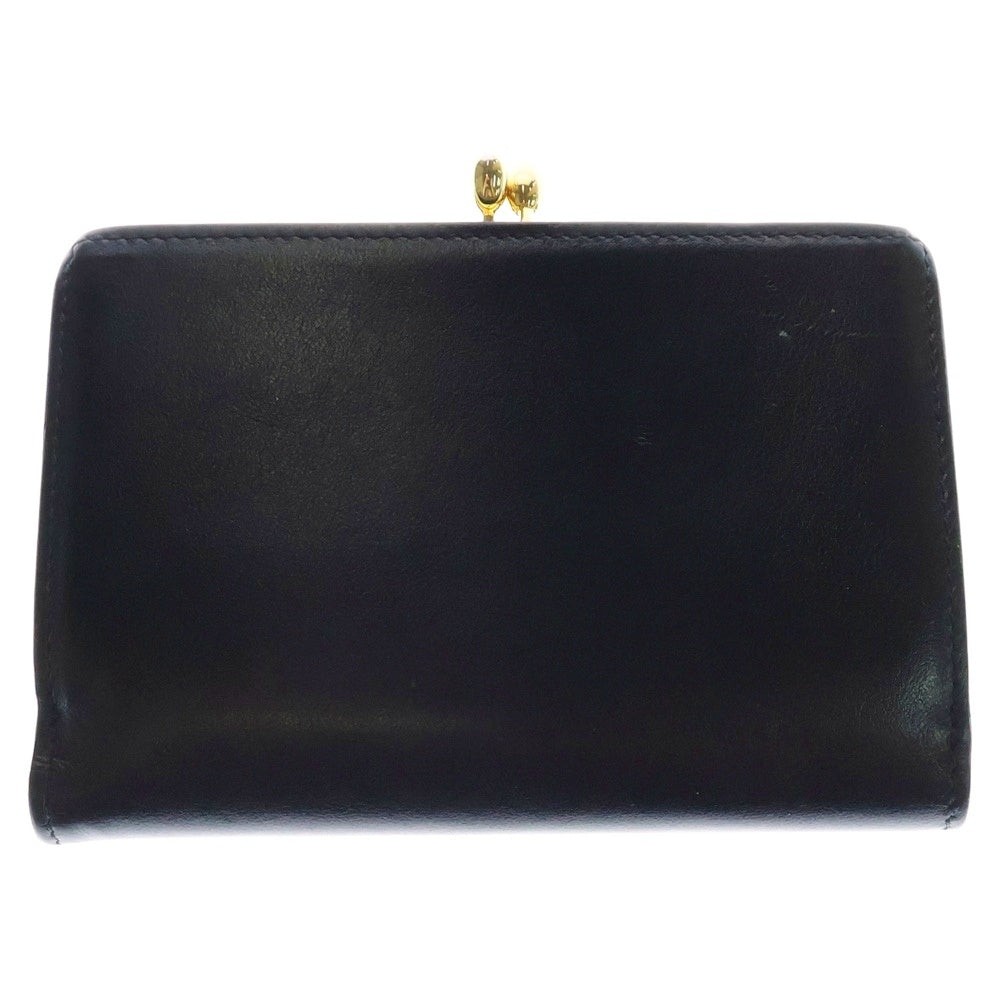JIL SANDER(ジルサンダー) GOJI PURSE SM ゴジパース レザー コンパクト ウォレット 二つ折り がま口 財布 ブラック J07UI0015-P4840 001