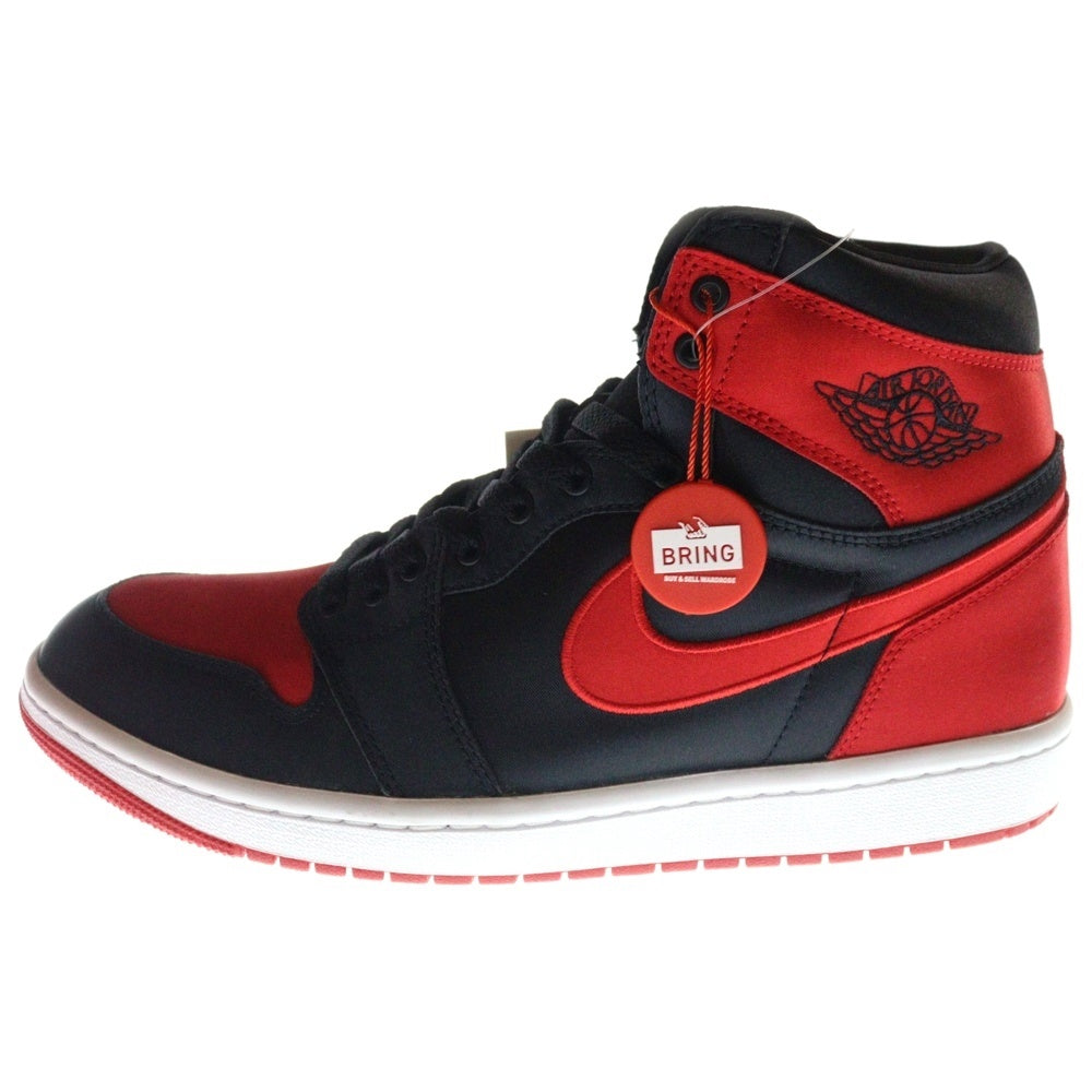 NIKE(ナイキ) WMNS AIR JORDAN 1 ウィメンズ エアジョーダン1 レトロ サテンブレッド ハイカットスニーカー ブラック/レッド US11/28cm FD4810-061