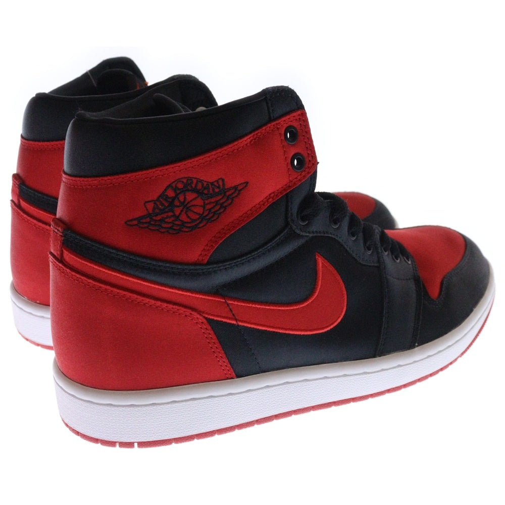 NIKE(ナイキ) WMNS AIR JORDAN 1 ウィメンズ エアジョーダン1 レトロ サテンブレッド ハイカットスニーカー ブラック/レッド US11/28cm FD4810-061