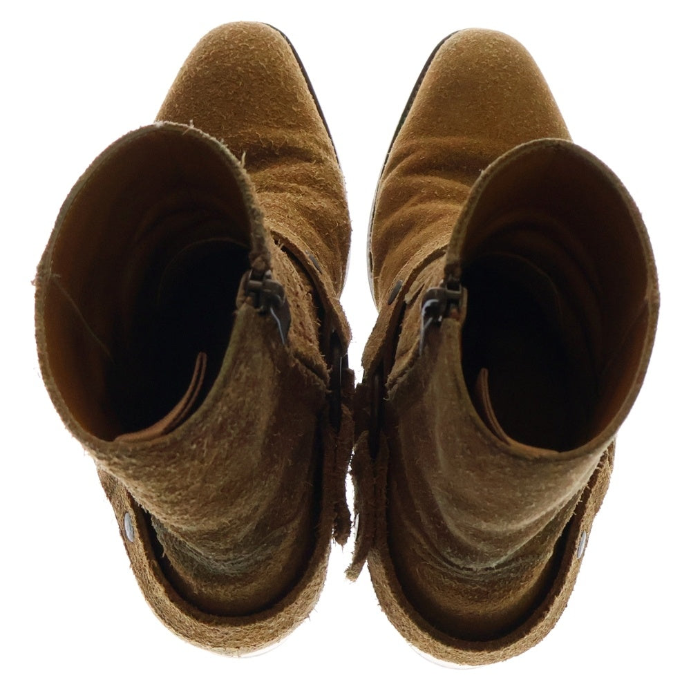 SAINT LAURENT PARIS(サンローランパリ) 16AW WYATT HARNESS RING SUEDE BOOTS ワイアットハーネスリング スウェードブーツ ブラウン WA 420090