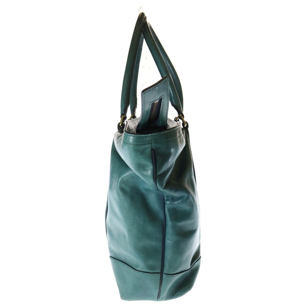 COACH(コーチ) BLEEKER LEGACY BUSINESS TOTE ブリーカー レガシー ビジネストート レザー2WAYバッグ グリーン 70600
