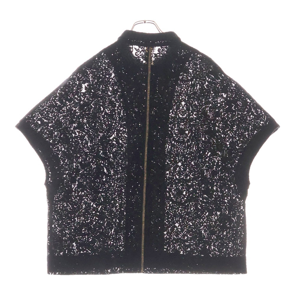SHINYA KOZUKA(シンヤコズカ) 24SS HOLIDAY ラッセル コットン レギュラーカラー ノースリーブシャツ ブラック 2401SK37