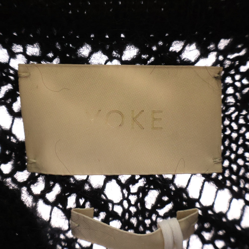 YOKE(ヨーク) 24SS SILK MOHAIR PULLOVER SWEATER シルク モヘア プルオーバーニット セーター ブラック YK24SS0671S