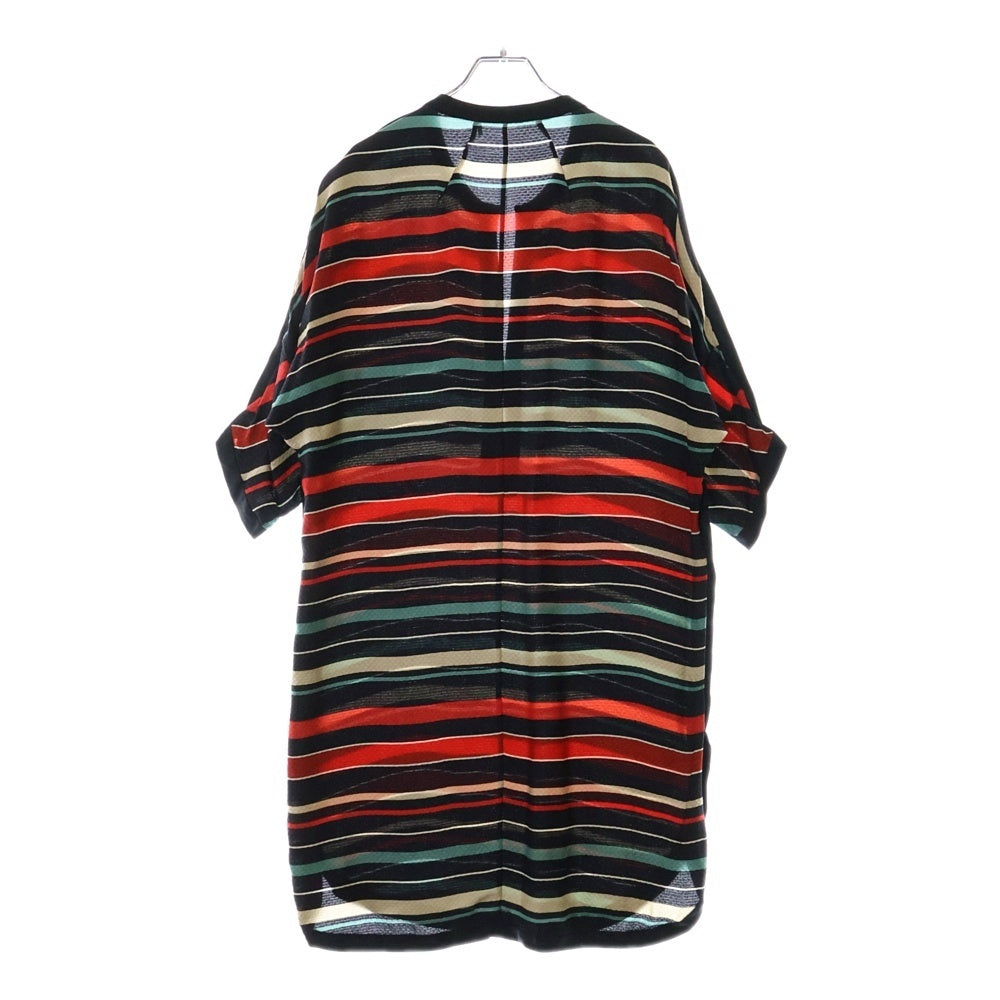 ISABEL MARANT(イザベル マラン) ストライプ ノーカラー プルオーバー 半袖シャツブラウス レディース マルチカラー