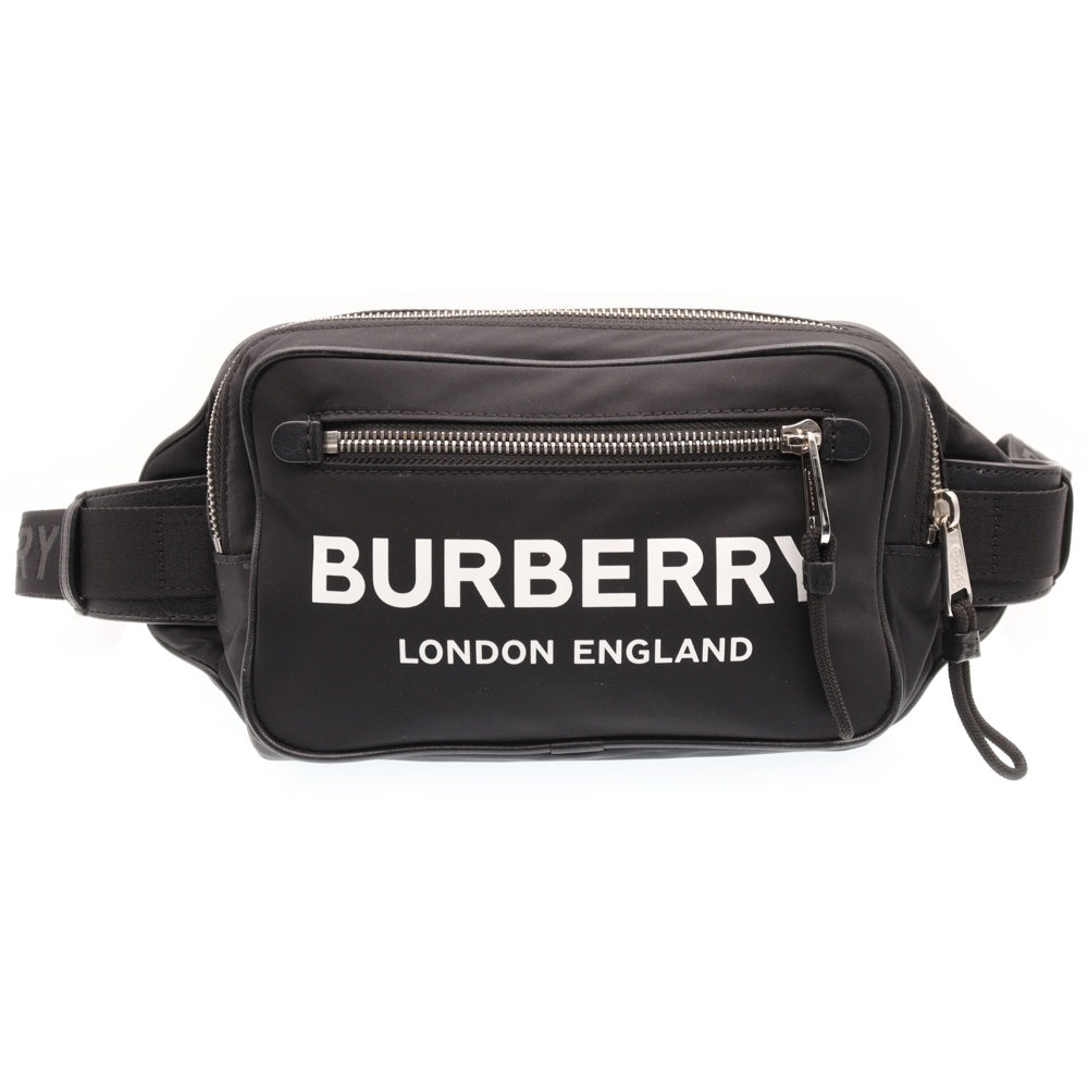 BURBERRY(バーバリー) ロゴ ナイロン ウエスト ボディバッグ ブラック 8021089