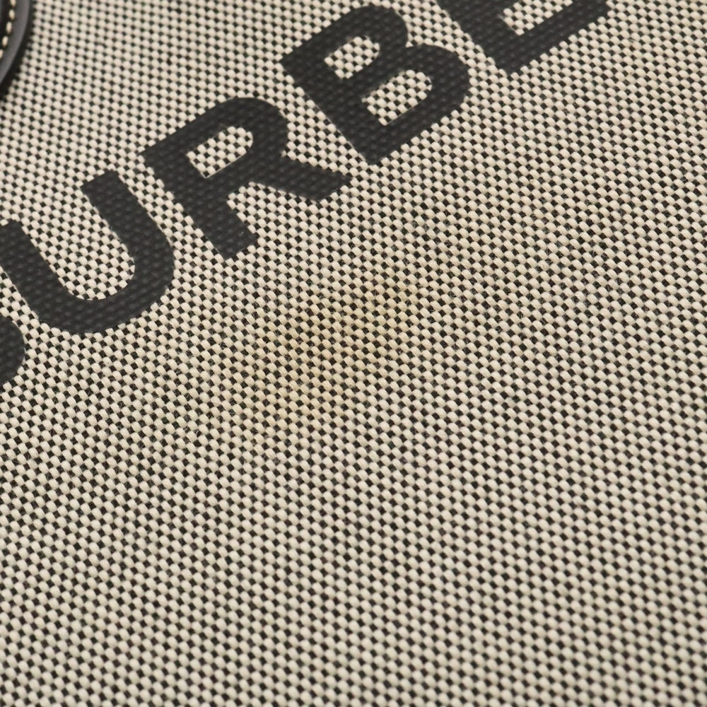BURBERRY(バーバリー) ホースフェリープリント 2WAY ショルダー ハンド トートバッグ グレー/ブラック 8037936