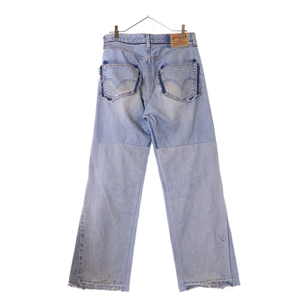 READY MADE(レディメイド) 24SS WIDE FLARE DENIM PANTS 再構築 ワイドフレア デニムパンツ インディゴ RE-CO-BL-00-00-251
