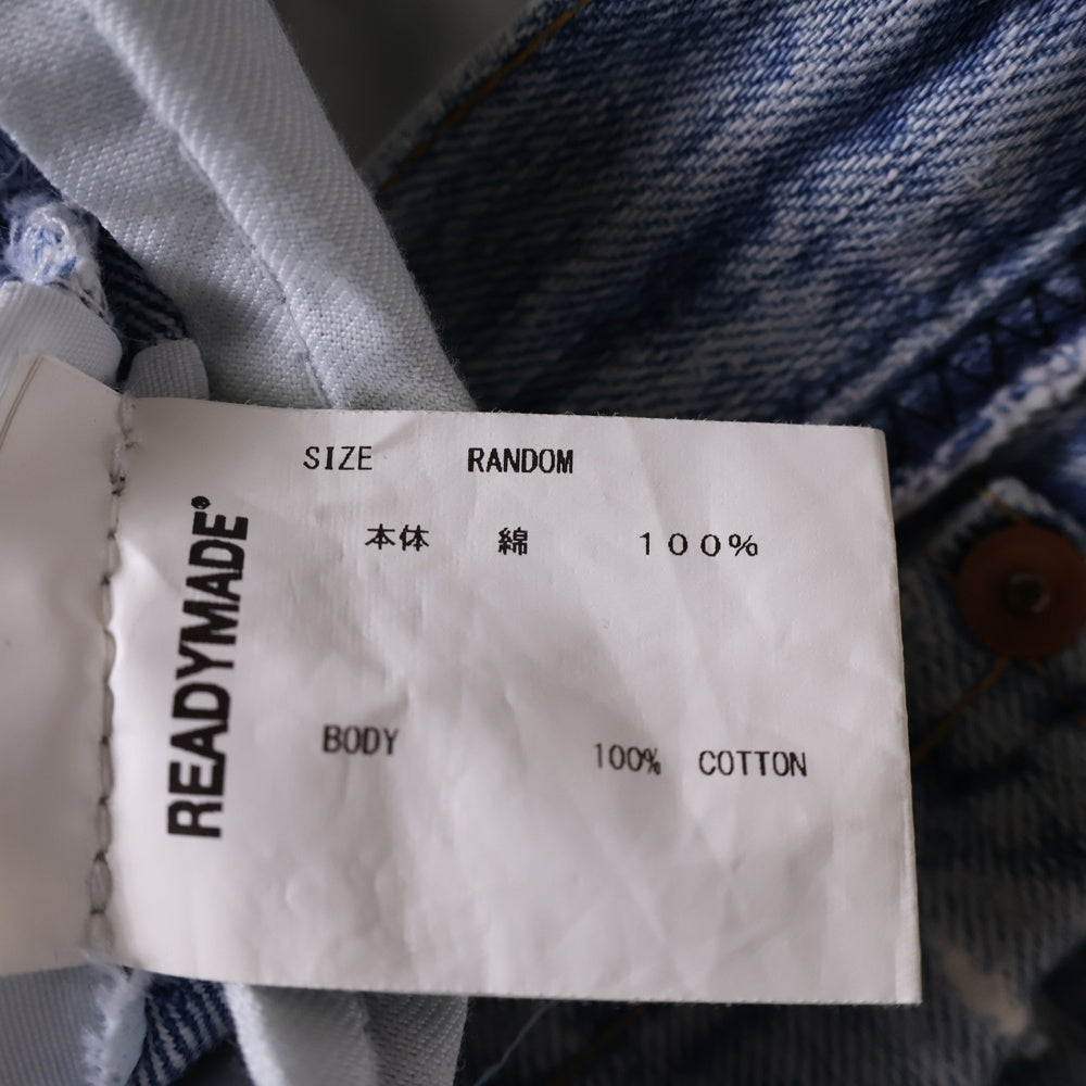 READY MADE(レディメイド) 24SS WIDE FLARE DENIM PANTS 再構築 ワイドフレア デニムパンツ インディゴ RE-CO-BL-00-00-251
