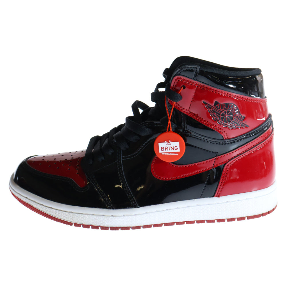 NIKE(ナイキ) AIR JORDAN 1 RETRO HIGH OG BRED PATENT エアジョーダン1レトロハイ ブレッド パテント ハイカットスニーカー レッド/ブラック US9/27.0cm 555088-063