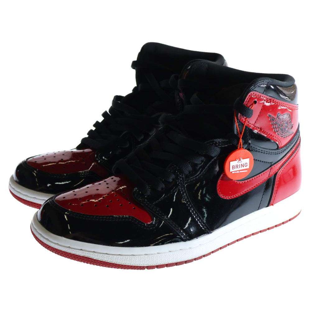 NIKE(ナイキ) AIR JORDAN 1 RETRO HIGH OG BRED PATENT エアジョーダン1レトロハイ ブレッド パテント ハイカットスニーカー レッド/ブラック US9/27.0cm 555088-063
