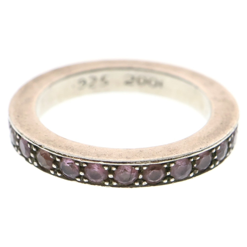 CHROME HEARTS(クロムハーツ) 3mm SPACER AFTER P SAP 3mmスペーサー アフター パヴェ ピンクサファイア リング シルバー