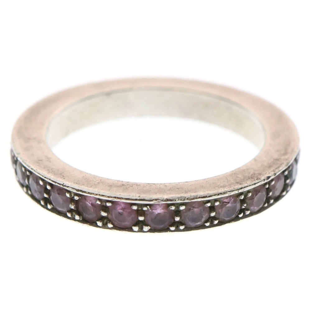 CHROME HEARTS(クロムハーツ) 3mm SPACER AFTER P SAP 3mmスペーサー アフター パヴェ ピンクサファイア リング シルバー