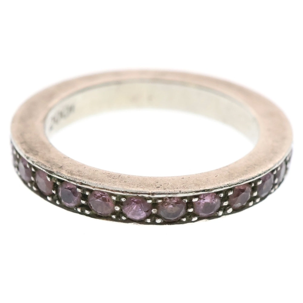 CHROME HEARTS(クロムハーツ) 3mm SPACER AFTER P SAP 3mmスペーサー アフター パヴェ ピンクサファイア リング シルバー