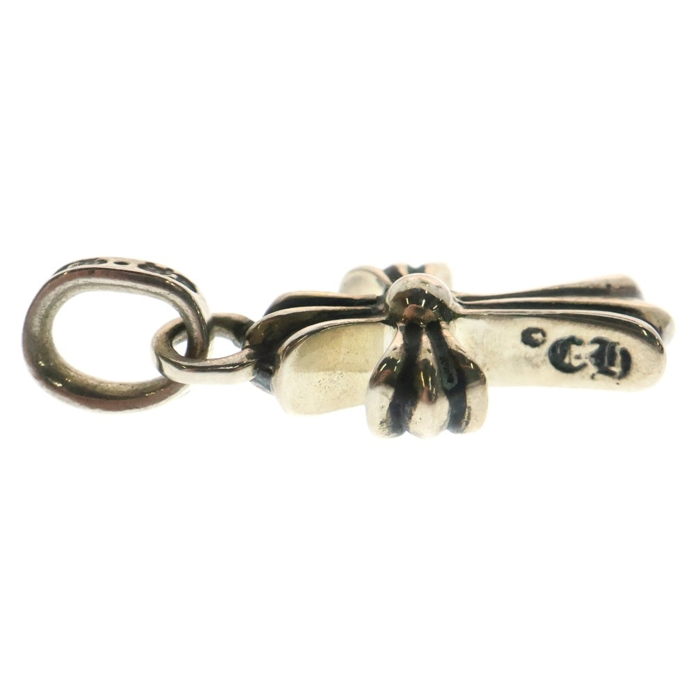 CHROME HEARTS(クロムハーツ) CRS BBYFAT P DMND A ベイビーファットクロス PAVEアフターダイヤ チャーム シルバーネックレストップ