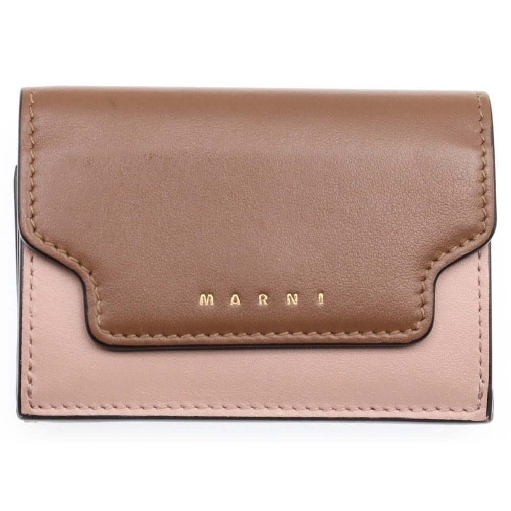 MARNI(マルニ) 21AW TRUNK TRIFOLD トランク トリフォールド 三つ折 レザー コンパクト ウォレット マルチ レディース PMFOW02U23 LV589