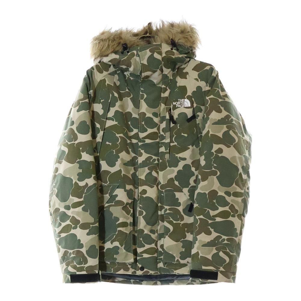 THE NORTH FACE(ザノースフェイス) ELEBUS JACKET エレバス カモ柄 ファー フーデッドダウンジャケット グリーン ND91311