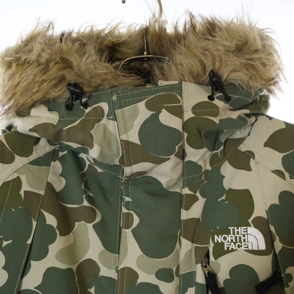 THE NORTH FACE(ザノースフェイス) ELEBUS JACKET エレバス カモ柄 ファー フーデッドダウンジャケット グリーン ND91311