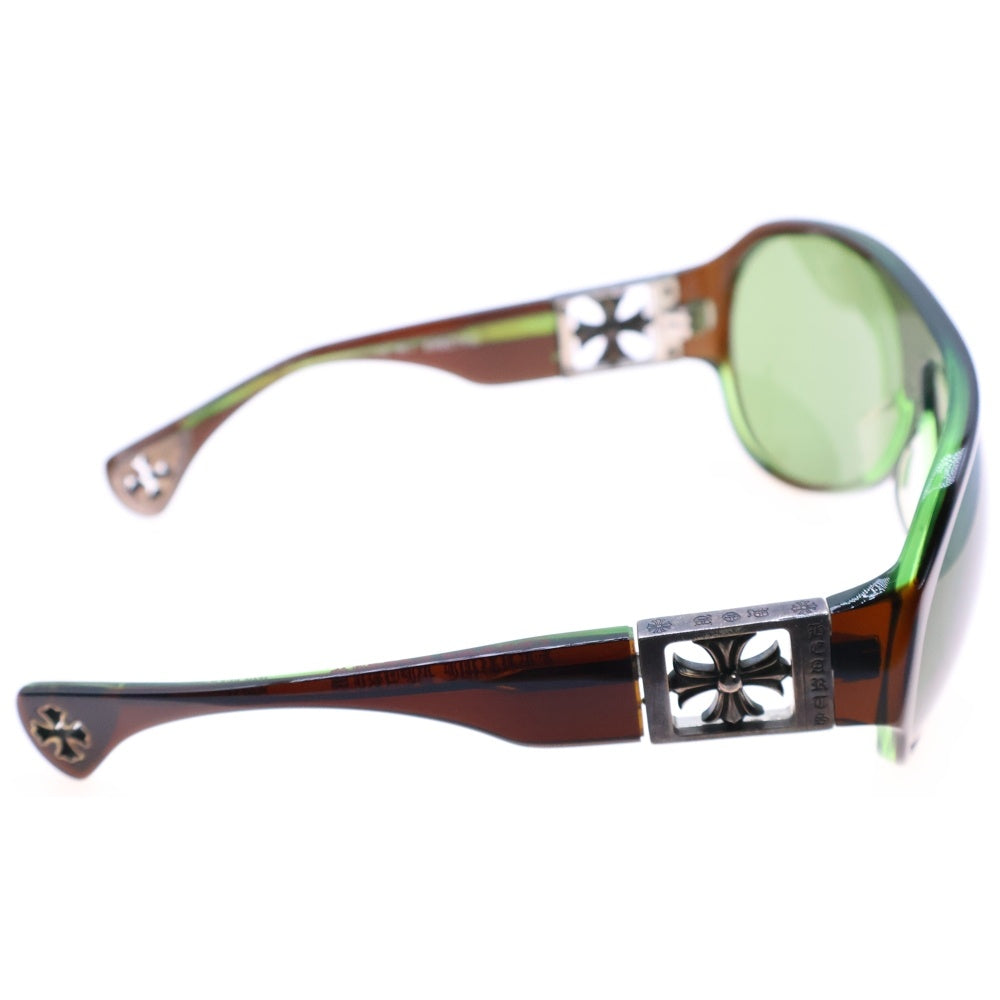 CHROME HEARTS(クロムハーツ) ERECTED エレクテッド ティアドロップ サングラス 眼鏡 ブラウン/グリーン