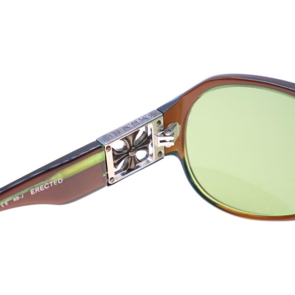 CHROME HEARTS(クロムハーツ) ERECTED エレクテッド ティアドロップ サングラス 眼鏡 ブラウン/グリーン