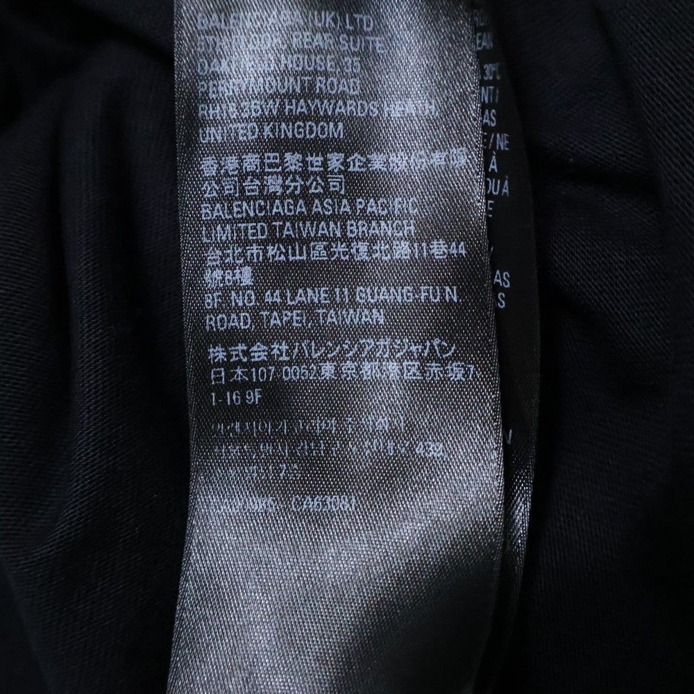 BALENCIAGA(バレンシアガ) ロゴプリント オーバーサイズ クルーネック半袖Tシャツ カットソー ブラック 651795 TNVL1